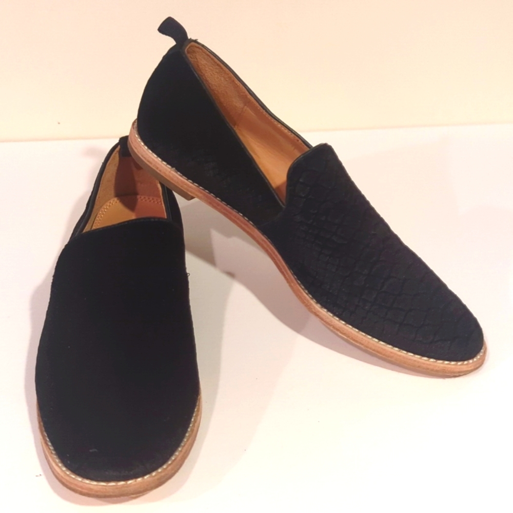 Bill Blass Sutton Python Embossed Black Velvet Lo… - image 1